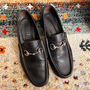 Gucci Men’s Black Horsebit Loafer